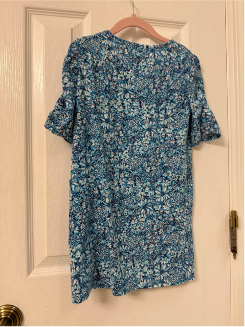 Girls Lilly Pulitzer Casual Dress Size M Blue Floral